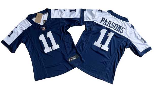 Women%27s Dallas Cowboys #11 Micah Parsons NavyWhite 2023 F.U.S.E. Limited Football Stitched Jersey(Run Small)